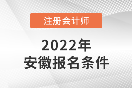 2022年安徽省苏州市注册会计师注册条件是什么？